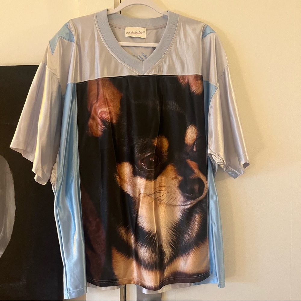 Airtomyearth oversized dog jersey y2k